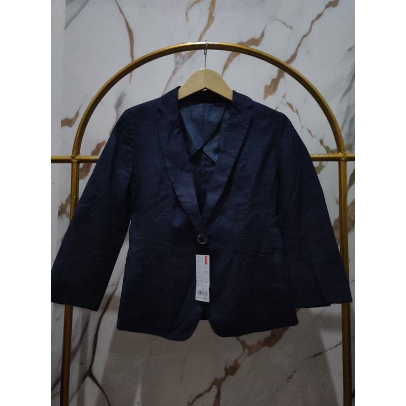 Blazer crop M.F.EDITORIAL Size M Navy kantong dalam