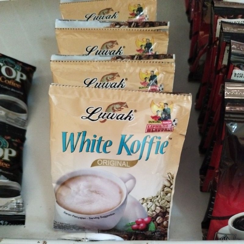 

Luwak White Koffie Rencengan isi 10 Sachet, White Coffee 3 in 1 Instan