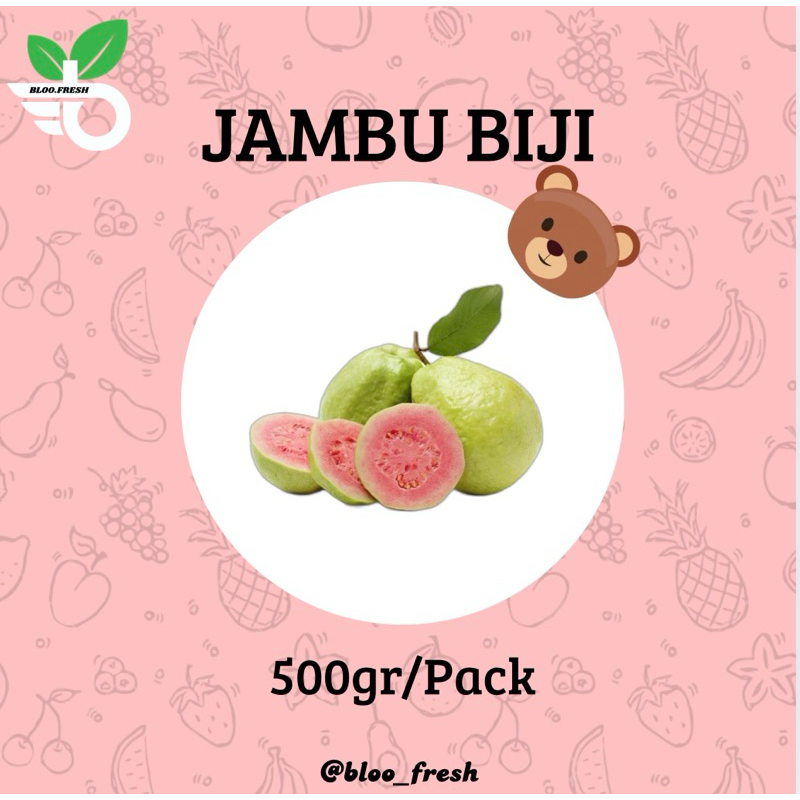 

Buah Jambu Biji Merah Fresh (Harga Per Pack) - Bloo Fresh - Jambu merah (1 Pack/500gr)
