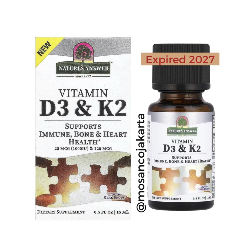 Natures Answer Vitamin D3 K2 Nature’s Answer Vitamin D3 & K2