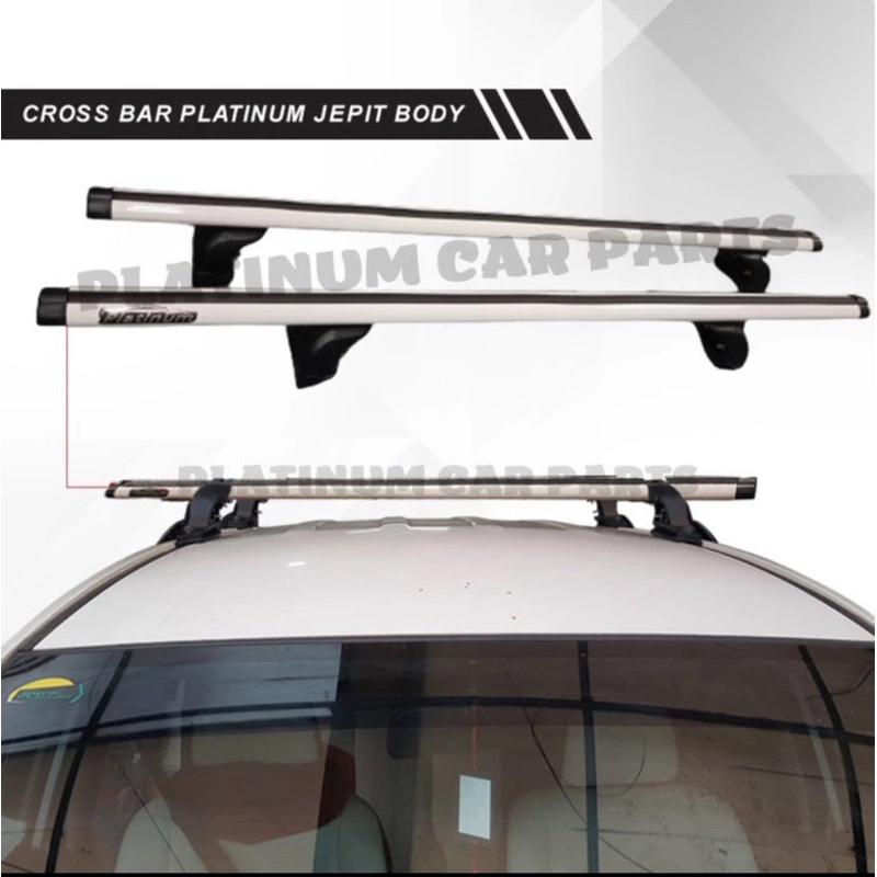 Cross bar Jepit Body Platinum Ori