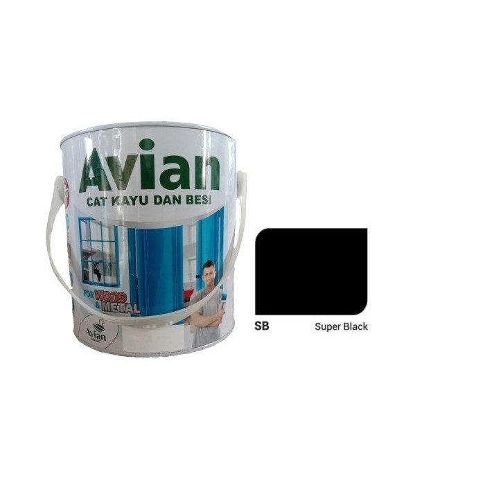 AVIAN Cat Kayu & Besi High Gloss Enamel Synthetic Paint 3,6L / Cat Minyak 3.6 Liter 5 KG WARNA SUPER