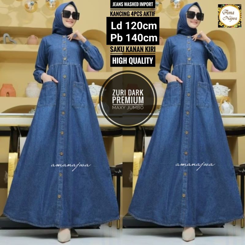 [ NEW ] GAMIS DRESS ZURI BY AMA NAJWA // WANITA FASHION MUSLIM// ARKA MAXY BY AMA NAJWA