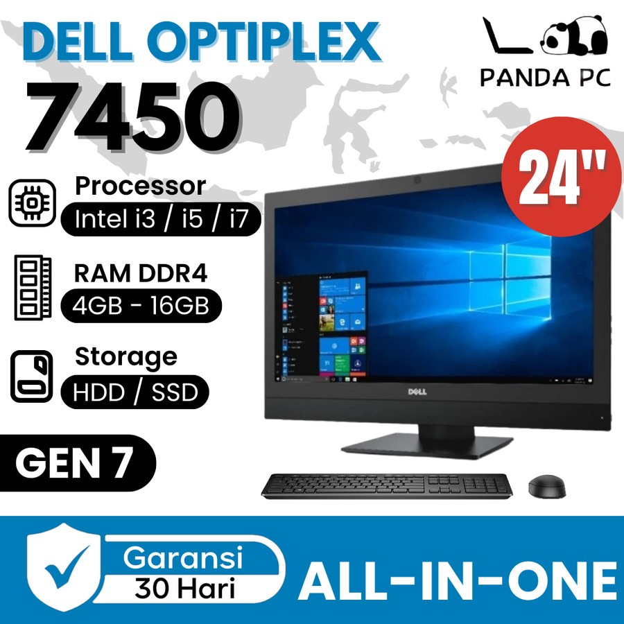 AIO Dell OptiPlex 7450 Intel Core i5 / i7 Gen 7th PC ALL IN ONE DELL 23.8inc