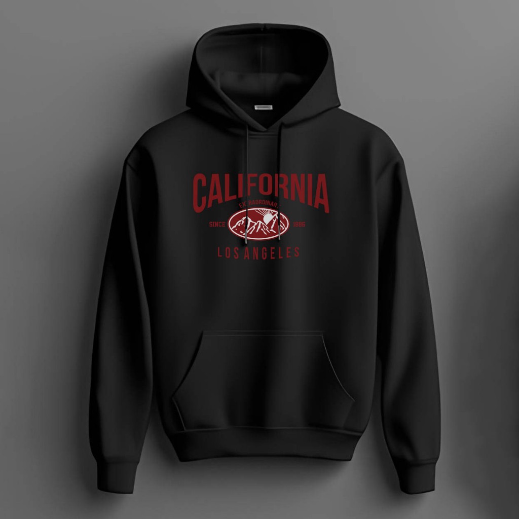 HOODIE Sweater CALIFORNIA Los Angeles Extraordinary Fleece Sweater Premium