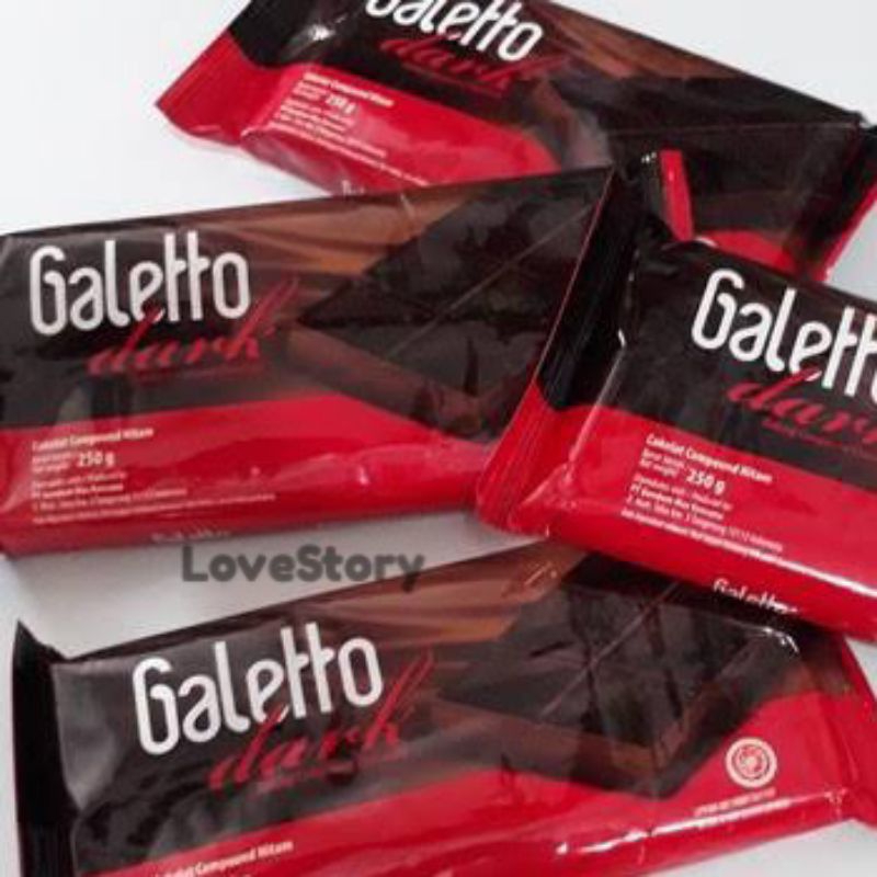 

Galetto Dark Chocolate Compound 250gram Kompon