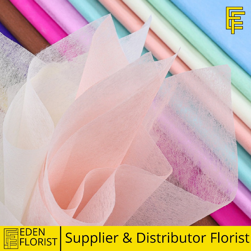 

40 Lembar Flower Wrapping Paper Korean Premium Cotton 50x50 Kertas Tissue COD SF31
