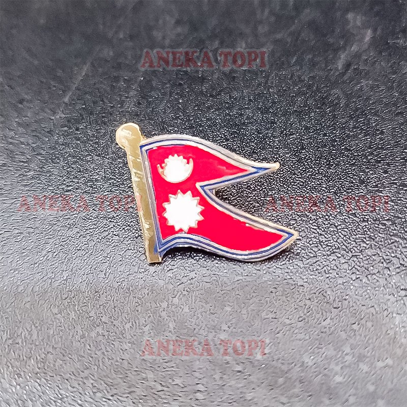 Pin Bendera Nepal Pin Bros Flag Nepal Flag Pin Nepal Logam - Aneka Topi