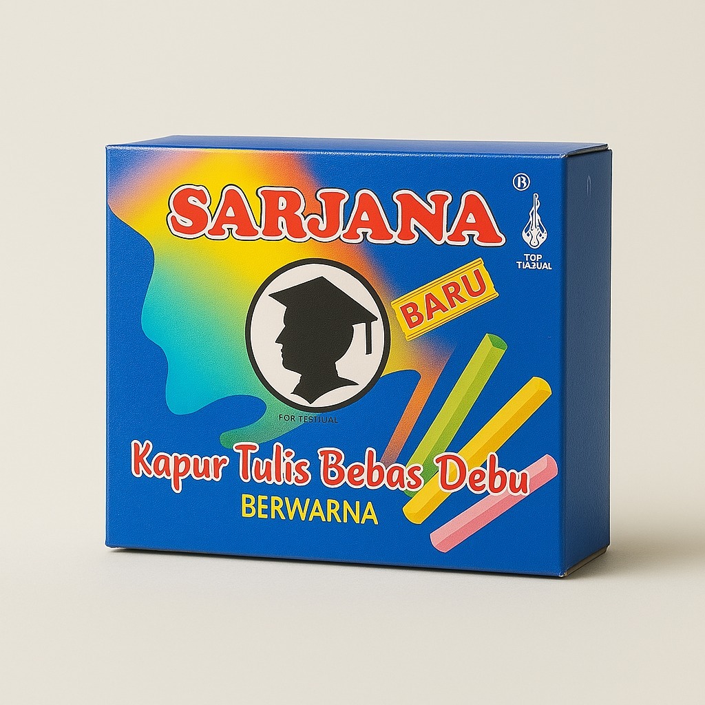 

KAPUR WARNA SARJANA - Kapur Putih bebas debu untuk menulis
