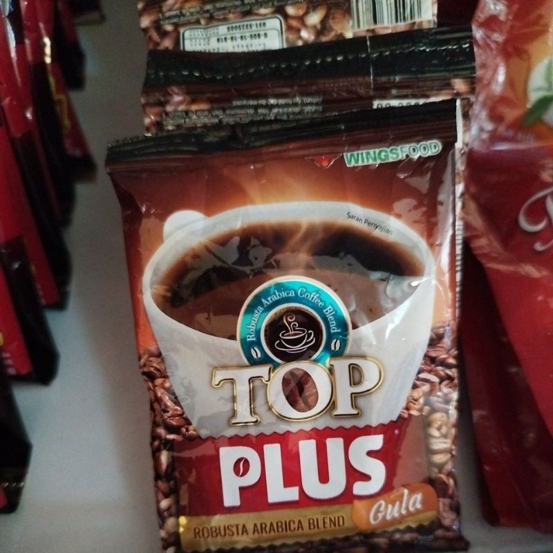 

Kopi Top Plus Gula Rencengan isi 10 sachet, Top Plus Instan, Kopi Robusta Arabica Bland Isi 10 Sachet