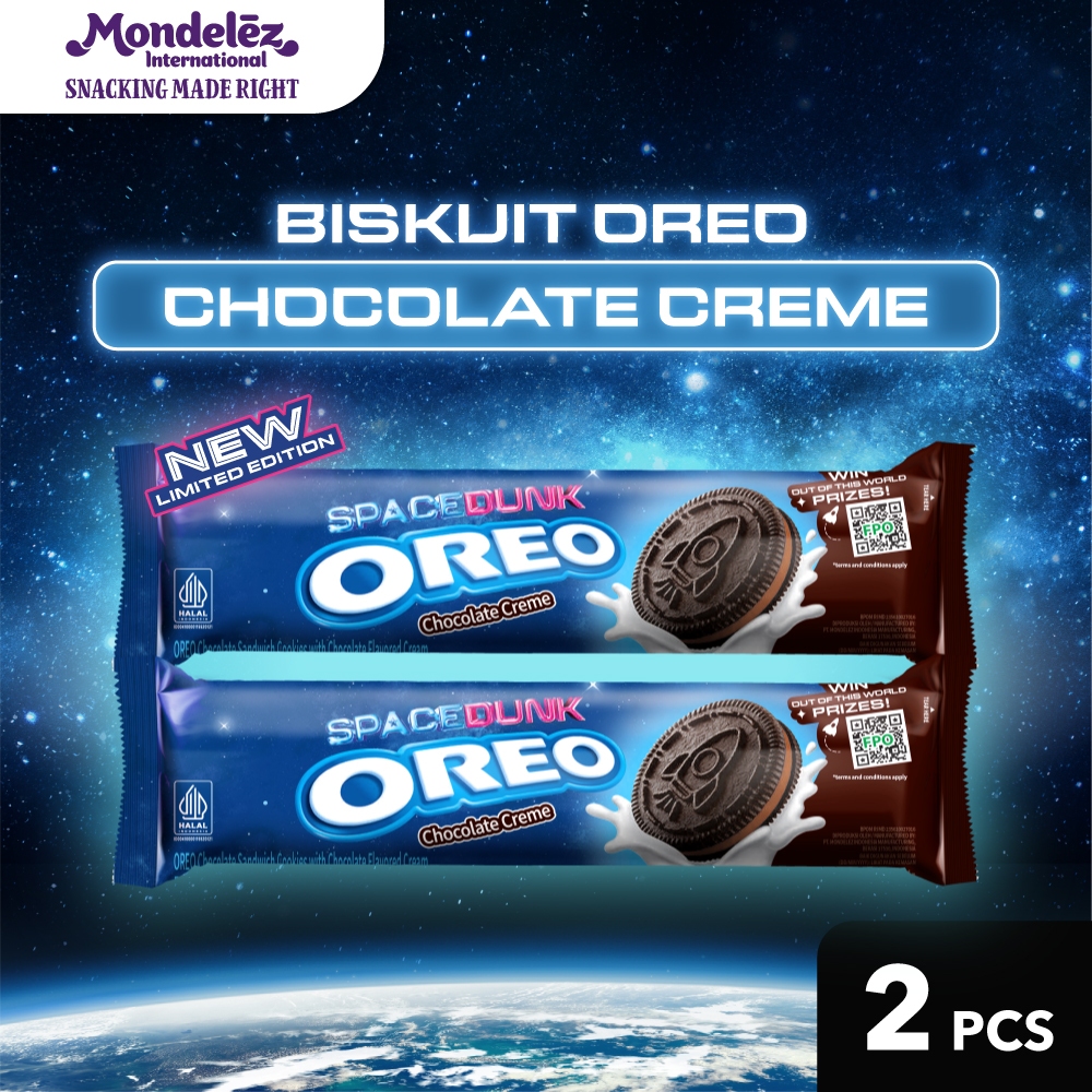 

OREO CHOCOLATE CREAM 110.4G x 2 - EDISI SPACE DUNK | Cookies Biskuit Cemilan Anak & Dewasa