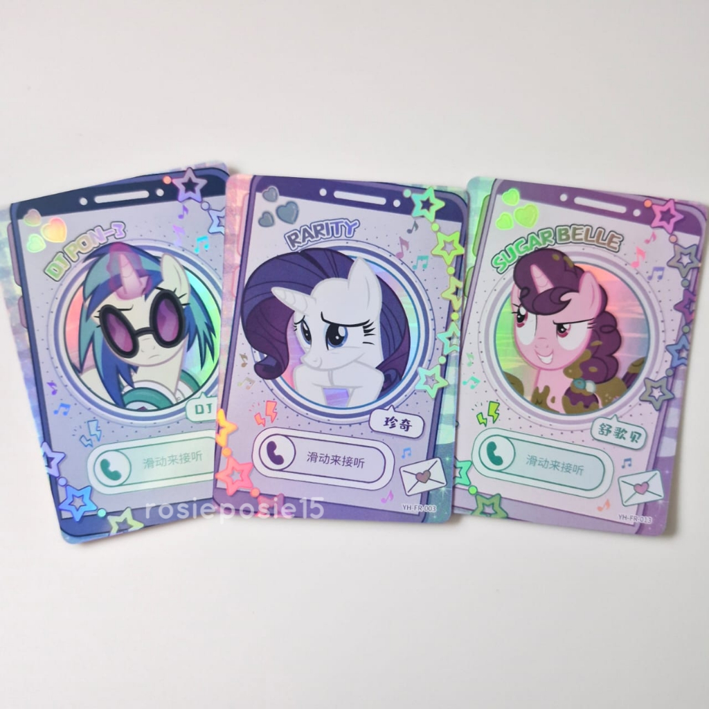 trading card twilight sparkle, rarity, fluttershy, pinkie pie my little pony MLP kayou kartu koleksi
