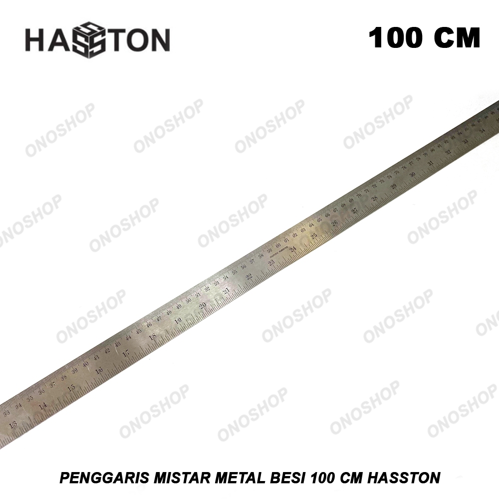 Penggaris Mistar Metal Besi 100 cm Hasston