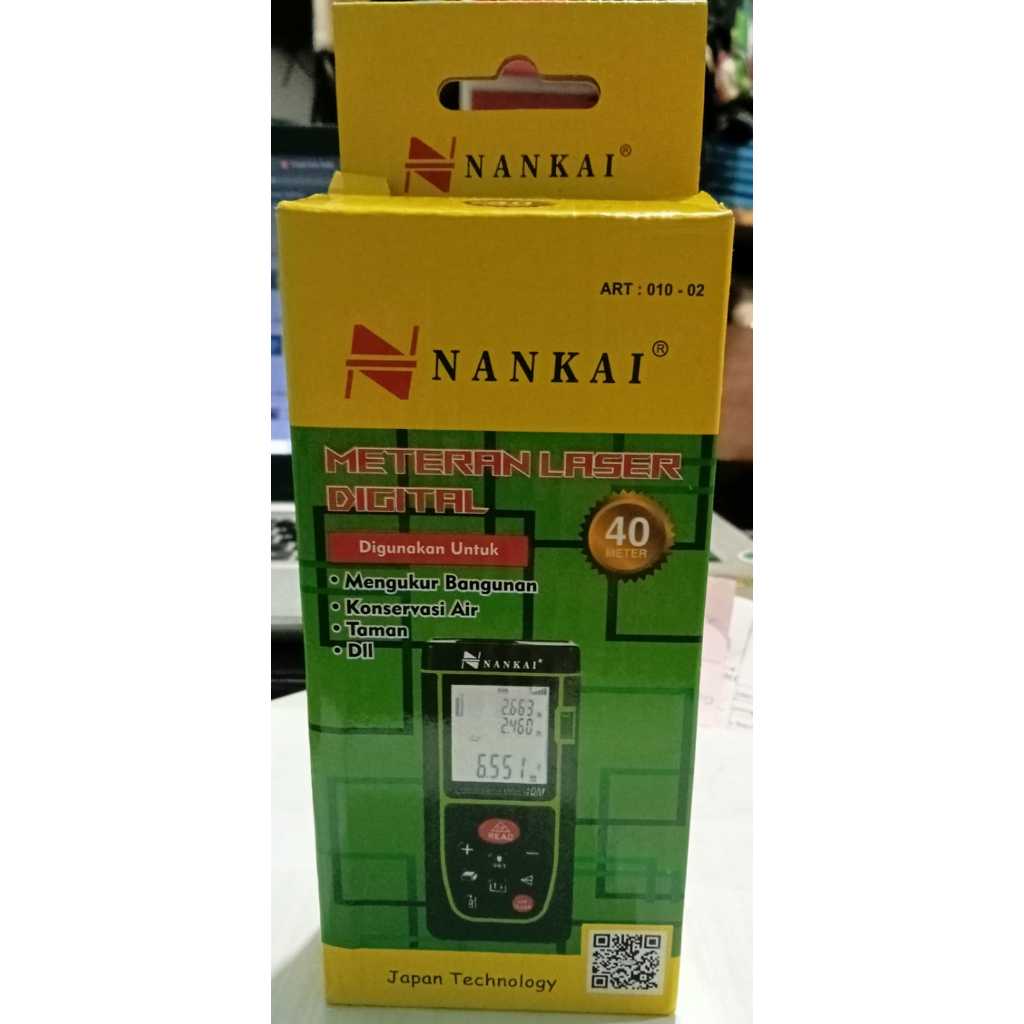 Meteran Laser Digital NANKAI 40 Meter/Meteran Digital Jarak 40 Meter/Meteran Laser Portable