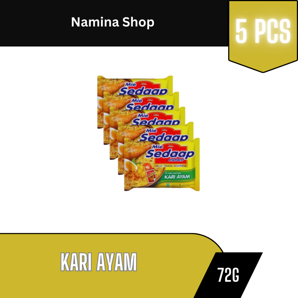 

SEDAAP MIE INSTAN KARI AYAM 72G - 5 PCS - BANDUNG