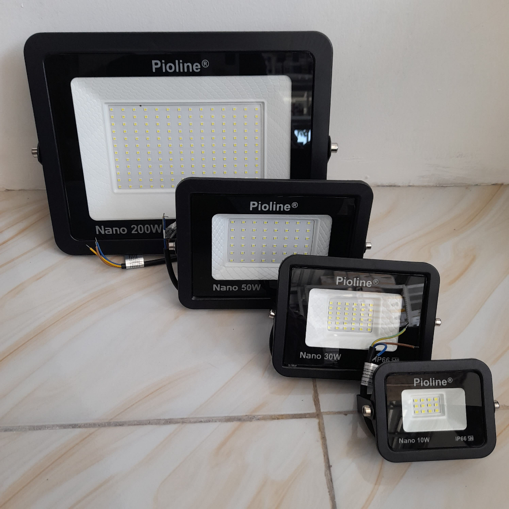 PIOLINE NANO LED FLOODLIGHT 200W 50W 30W 10W DAYLIGHT IP66 Lampu Sorot Lampu Tembak