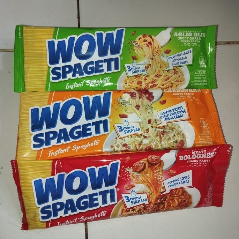 

SPAGETI WOW MAYORA AGLIO OLIO, BOLOGNESE & CARBONARA ISI 10PCS