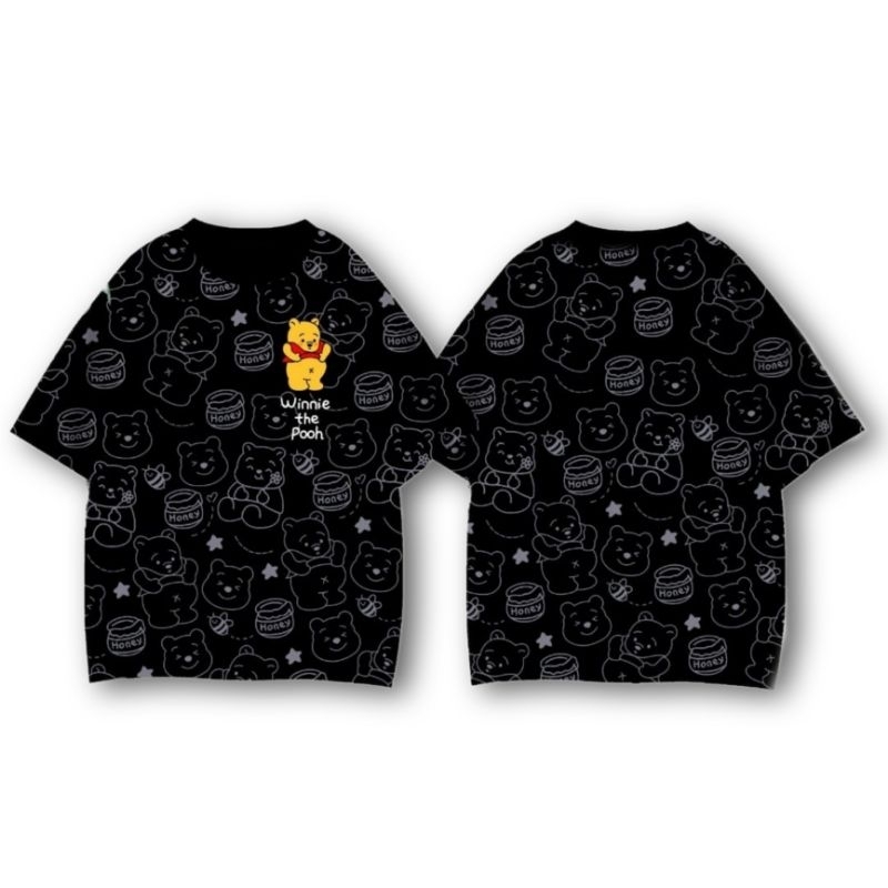 Kaos WINNIE THE POOH Baju Atasan T shirt Kaos Wanita Oversize Jumbo Xl Ld 110 Kaos Katun Premium Kar