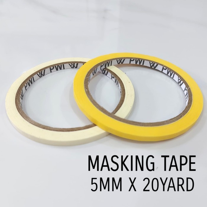 

PWI Masking Tape 5MM x 20 Yard Painter Tape PWI 5MM x 20 Yard
