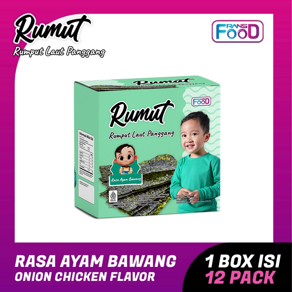 

Rumut Panggang Rasa Ayam Bawang 4gr - Rumput Laut Panggang Praktis Lebih Renyah Isi 3