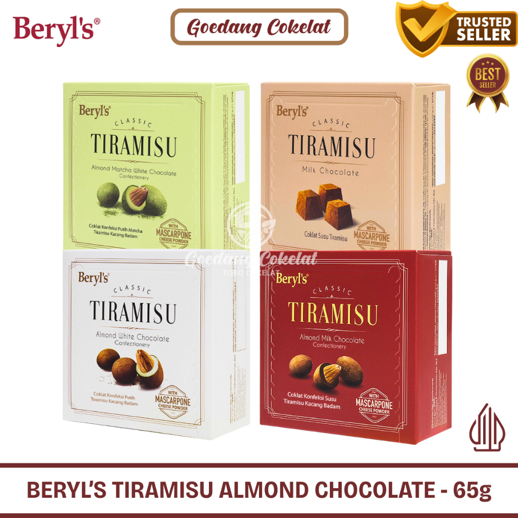 

Navi_Lezatoz Beryls Classic Tiramisu Almond Green Tea Milk White Chocolate 65G Coklat Malaysia