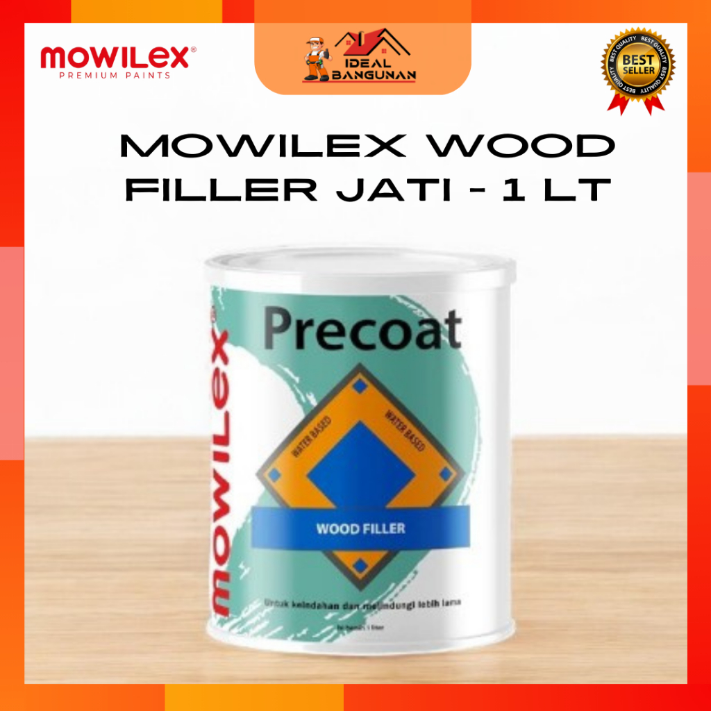 MOWILEX FILLER JATI 1 LT | Mowilex Wood Filler (Plitur Kayu) [1 Kg]