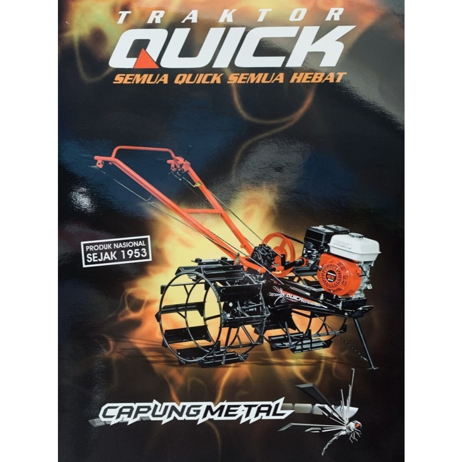 MESIN TRAKTOR QUICK CAPUNG METAL Ring 8" - Std | Traktor quick capung metal mesin honda gx 200