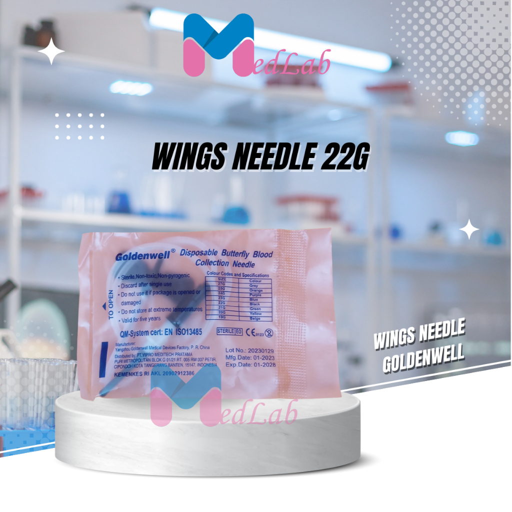 WINGS NEEDLE 22G GOLDENWELL