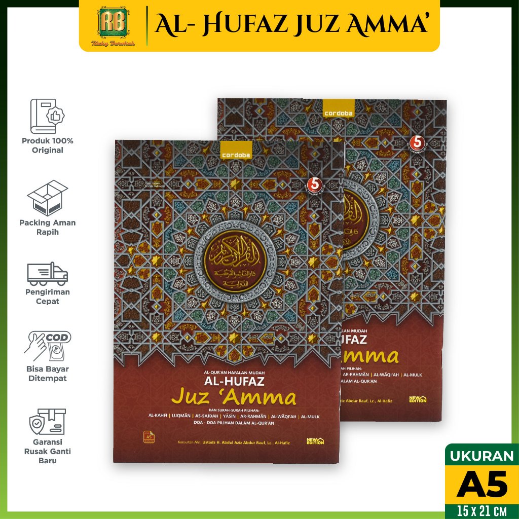Juz Amma Hafalan Mudah Al Hufaz A5 Plus Surat & Doa-doa Pilihan Terjemahan dan Tajwid Warna, Alquran