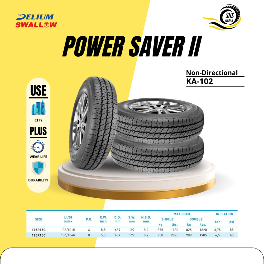 Ban Delium power saver 2 (tersedia berbagai pilihan ukuran)