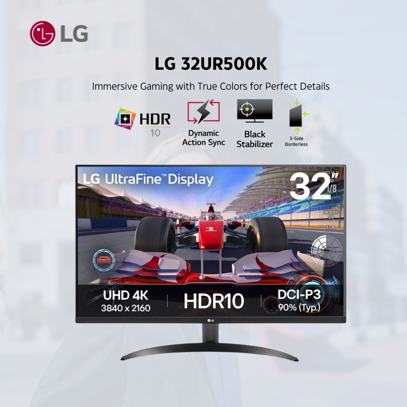 LG 32UR500K-B 31.5" Monitor UltraFine 4K HDR