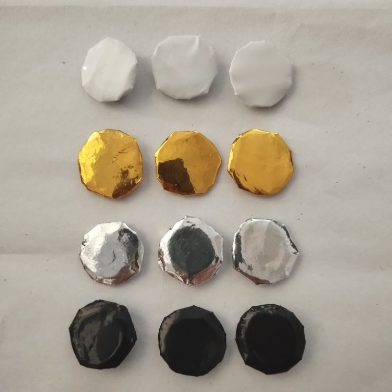 Kancing Daur Ulang dari kardus dan plastik | 6 biji