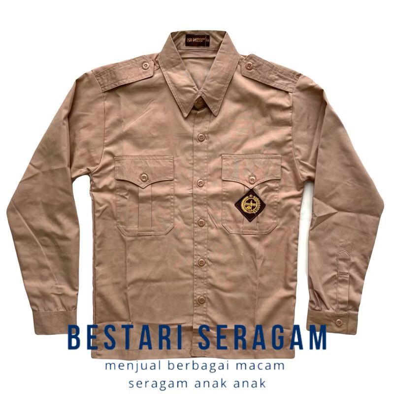 Baju Seragam Pramuka Lengan Panjang Sd Baju Pramuka Lengan Panjang Penggalang Anak Laki Laki