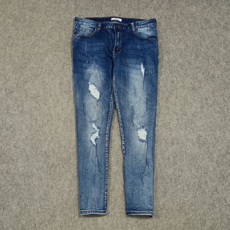 celana ripped jeans panjang pria BOBUS size 31 second skinny jeans