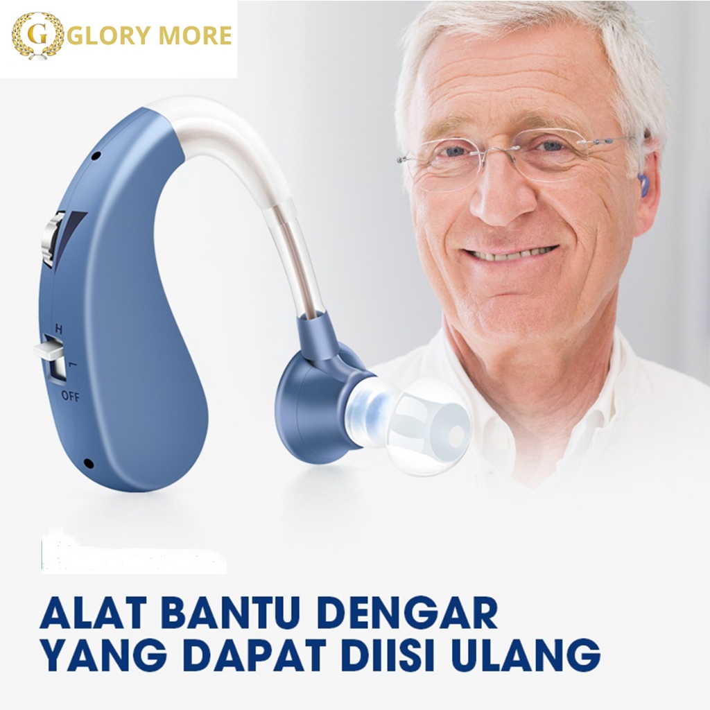 GLORY MORE - Rechargergeable Alat Pendengaran Telinga Alat Bantu Dengar Mini Digital