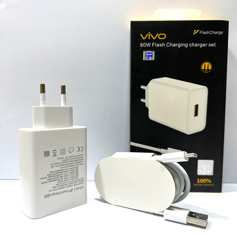 Charger Vivo 80W Type C Original Flash Charging 80 Watt