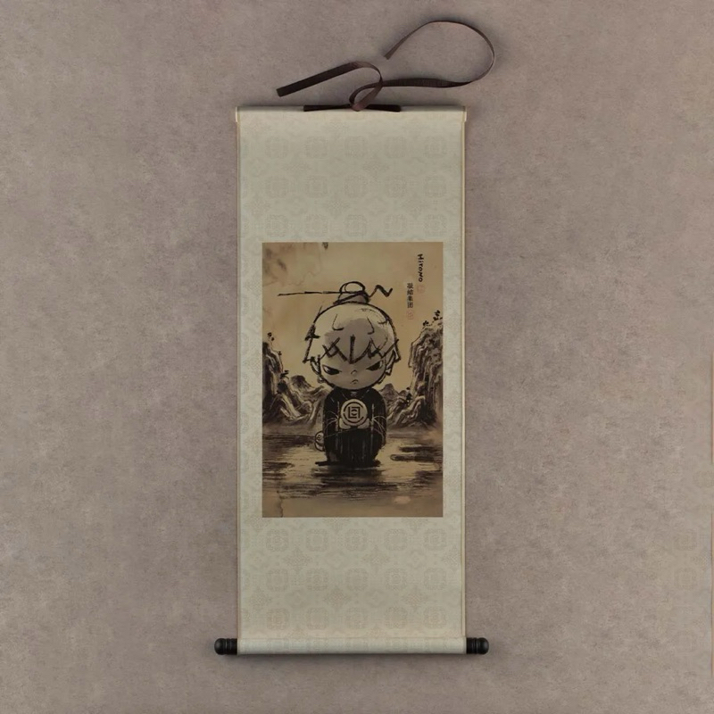 

pop mart hirono x clot series - yin yang scroll (gift box edition)