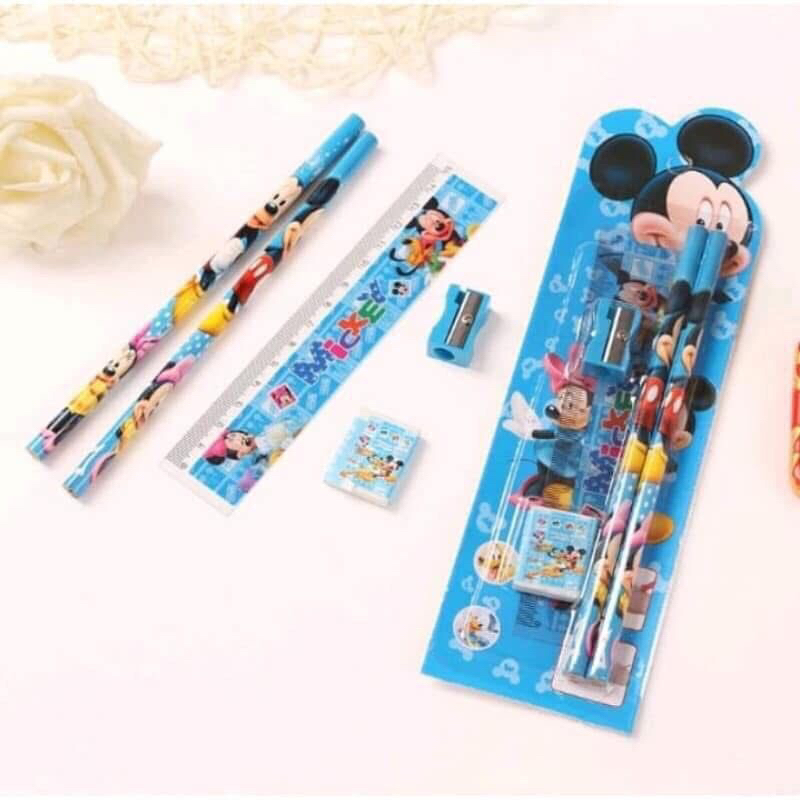 

Alat tulis set stationary set sekolah 5 item in 1 - Pensil set karakter 5in1