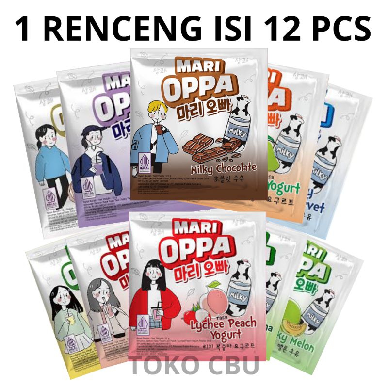 

Mari oppa minuman serbuk susu korea isi 12 pcs