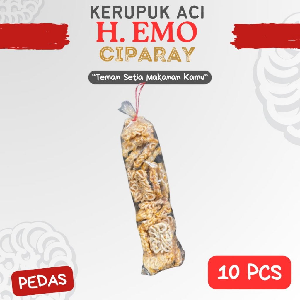 

Kerupuk Aci isi 10 Pcs Pedas Daun Jeruk / Kerupuk Putih Pedas / Kerupuk EMO / Kerupuk Kaleng