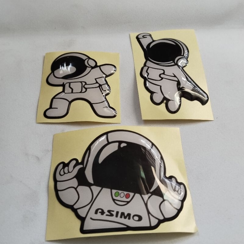 

STIKER ASIMO TIMBUL LENTUR BERKUALITAS 3D