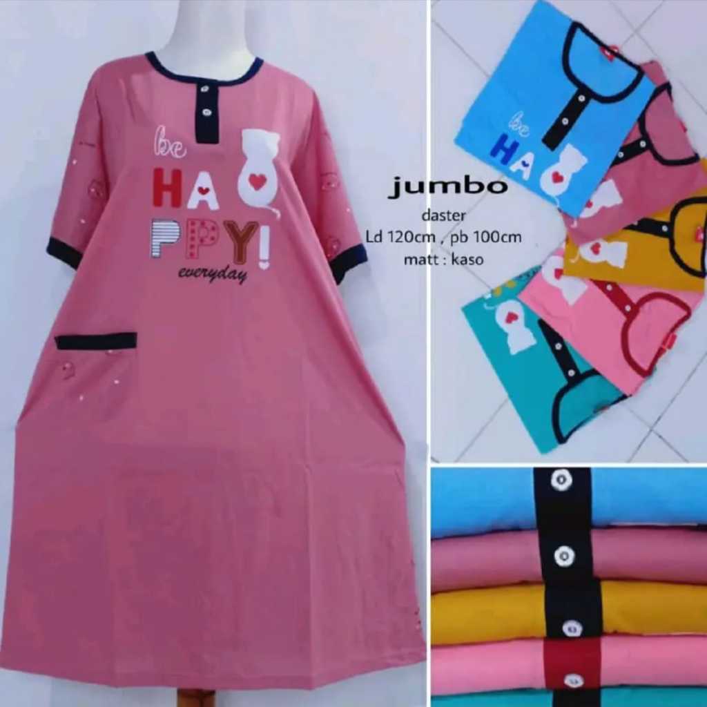Daster Jumbo XL Hermit Kaos Lembut Tebal Bisa COD Bayar Ditempat / Daster Kaos Jumbo/setandar