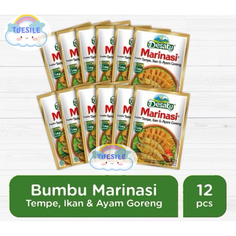 

DESAKU Marinasi Tempe Ikan & Ayam Goreng 1 Renceng isi 12x15gr Halal BPOM