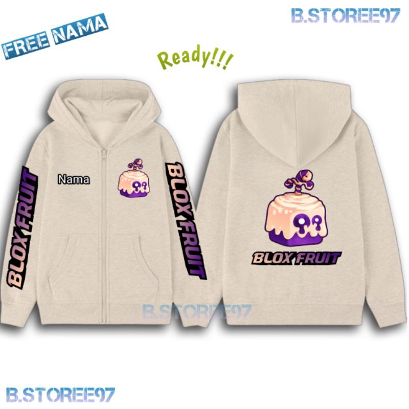 Hoodie Zipper Anak Karakter Blox Fruits Dough Roblox, Hoodie sweater Anak High Quality