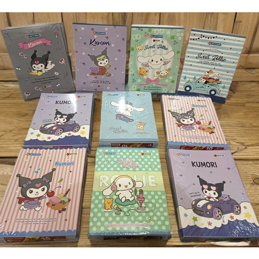 

BUKU TULIS SEKOLAH EDISI KUROMI CINNAMOROL NEWSTAR 38 DAN 58 LEMBAR KARAKTER LUCU ISI 5 DAN 10PCS