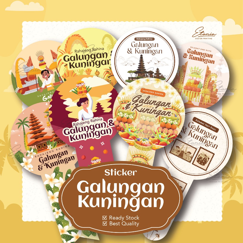 

Stiker galungan kuningan sticker Toples Kue galungan kuningan Label toples kue