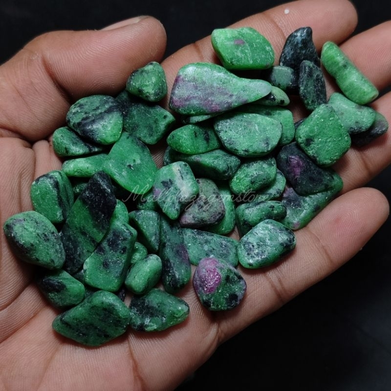 natural batu ruby zoisite / bahan batu ruby zoisite / ruby zoisite asli natural 100% ( reaktif sente