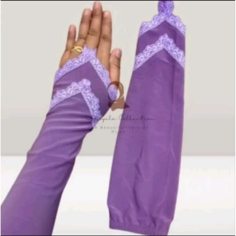 terlaris manset tangan umroh/manset tangan haji/manset tangan cincin renda/hendsock renda