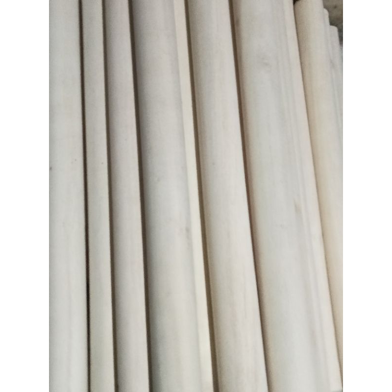 dowel kayu bulat 2,2 cm, tangkringan burung,gagang sapu