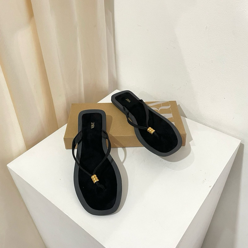 Strappy sandals by Zara high quality fashion shoes sandal jepit wanita suede casual dailyshoes